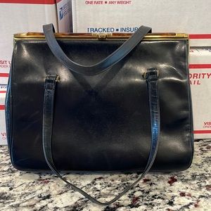 Elegant Black Leather Handbag